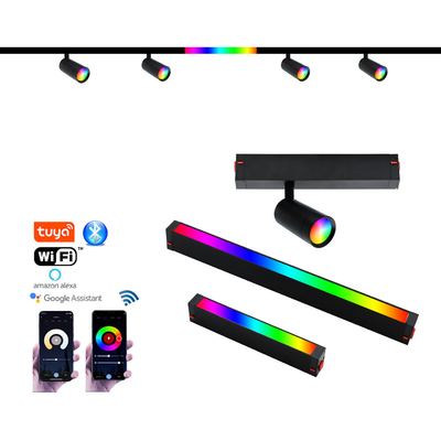 80LM/W는 RGB 쇄도 스포트라이트와 일치하는 자기를 띤 트랙 라이트  지적 디밍 색을 이끌었습니다