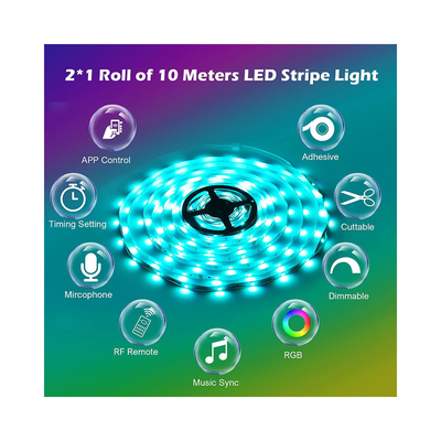 현명한 OEM SMD 5050 RGB는 장식을 위해 방수된 스트립 라이트를 이끌었습니다