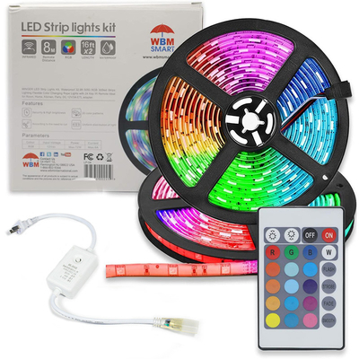 높은 전압 220V 무지개 현명한 주도하는 스트립 라이트 RGB 탄력적 LED 라이트 바