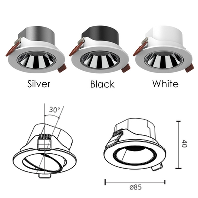 7W/9W는 옥수수 속 Downlight 361/506 Lm/W 둥근 지도한 백색 색깔 반점 빛을 중단했습니다