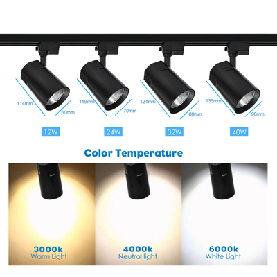 24W 32W 40W를 하는 집을 위한 3000k 4000k Cob 트랙 스포트라이트