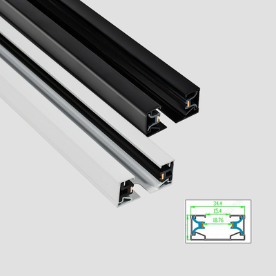 AC110-248V 2 와이어 평평한 구리 스포트라이트 철도 체계 검은 백색 색깔
