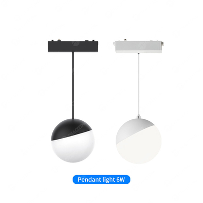 블랙 화이트 180° 6W 48V 자기 트랙 라이트 초 얇은 자기 플라드 라이트 선데일러