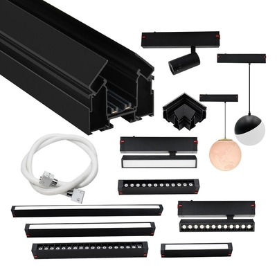 220V 투야 스마트 자기 트랙 램프 10W 20W 블랙 선형 LED 플라드 라이트